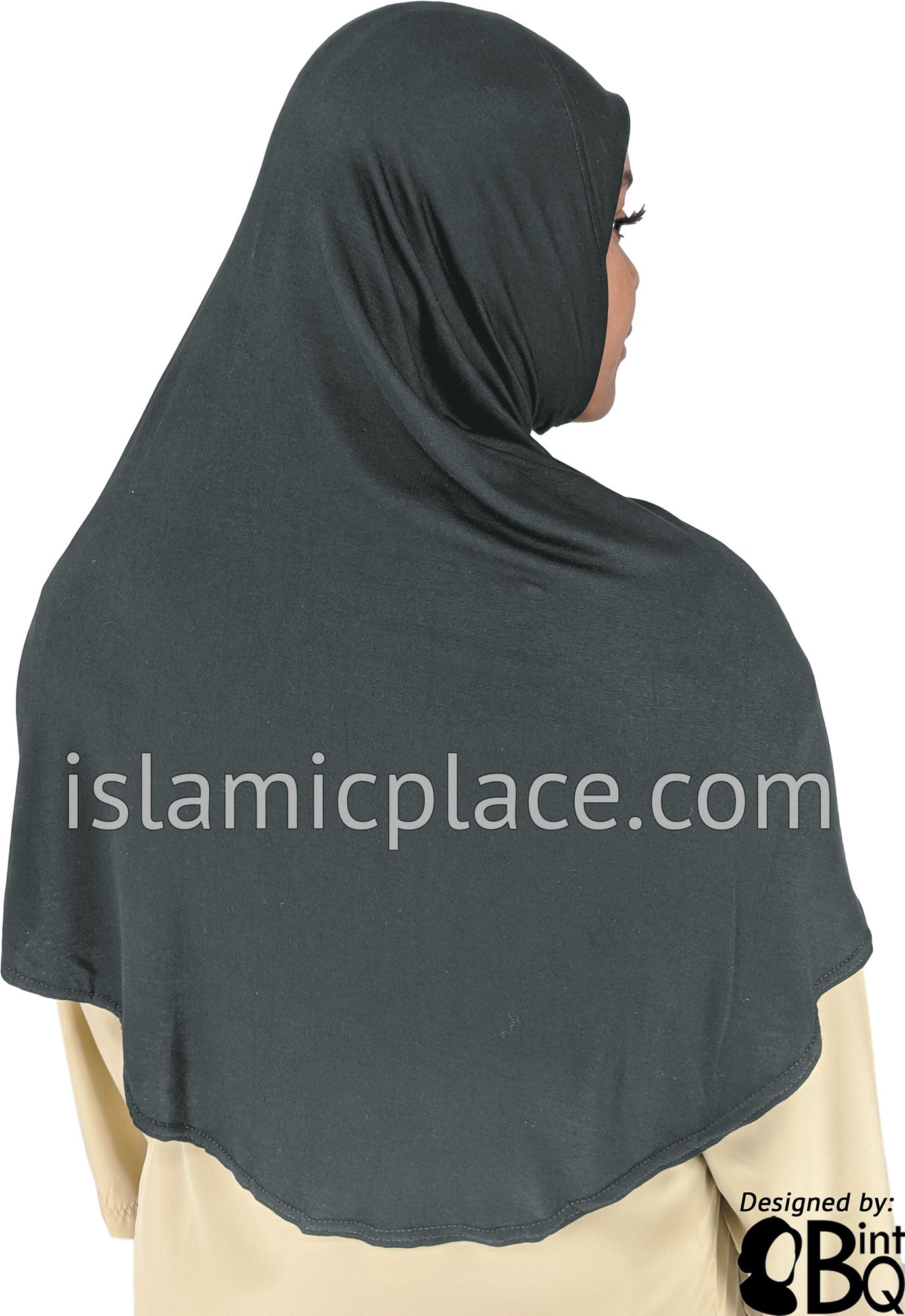 Graphite Gray - Plain Adult (X-Large) Hijab Al-Amira (1-piece style)