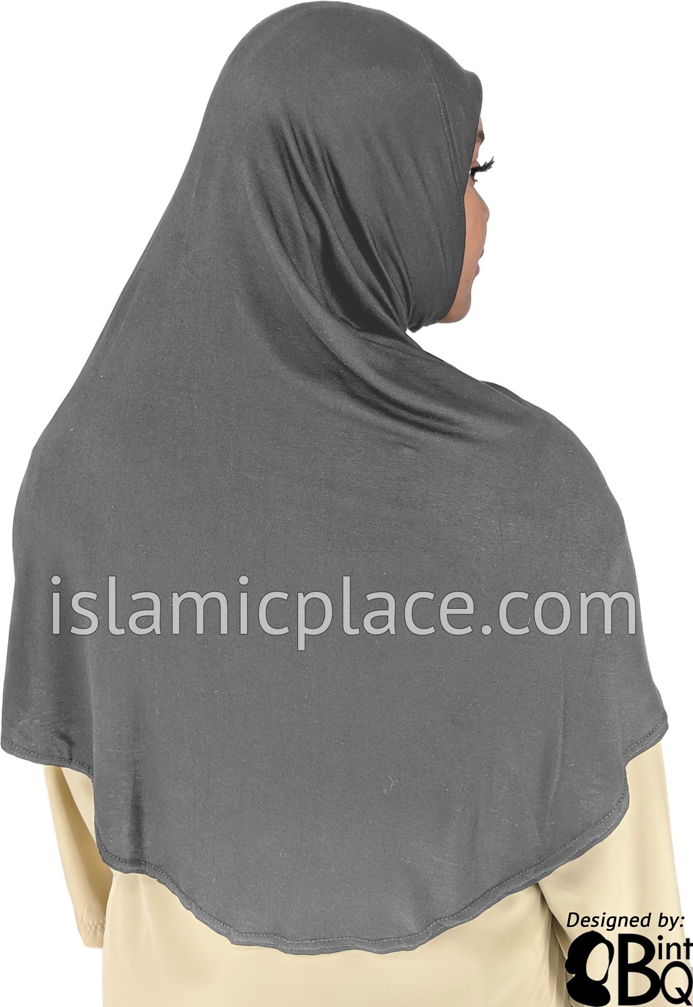 Charcoal Gray - Plain Adult (X-Large) Hijab Al-Amira (1-piece style)