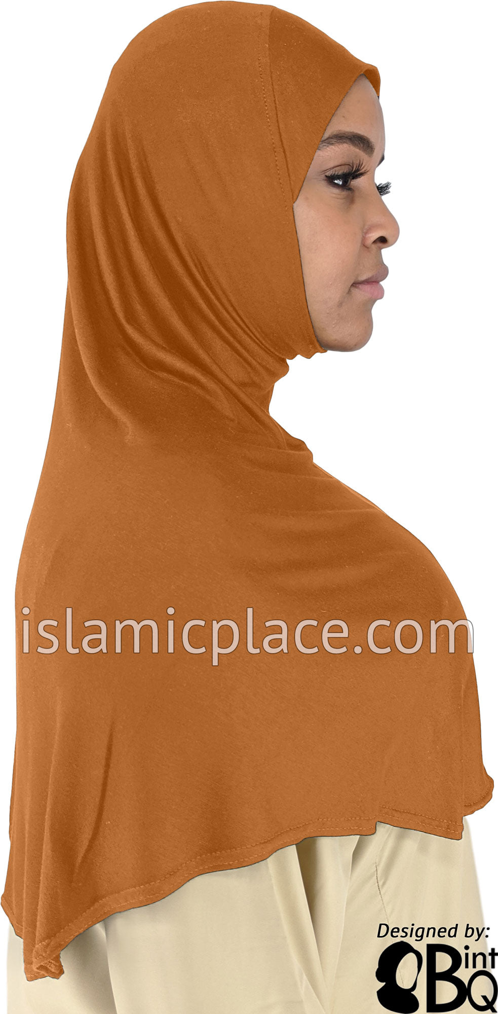 Pumpkin Spice - Plain Adult (X-Large) Hijab Al-Amira (1-piece style)