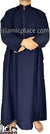 Navy Blue - Malik Style Men Thob by Ibn Ameen