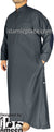 Charcoal Gray - Malik Style Men Thob by Ibn Ameen