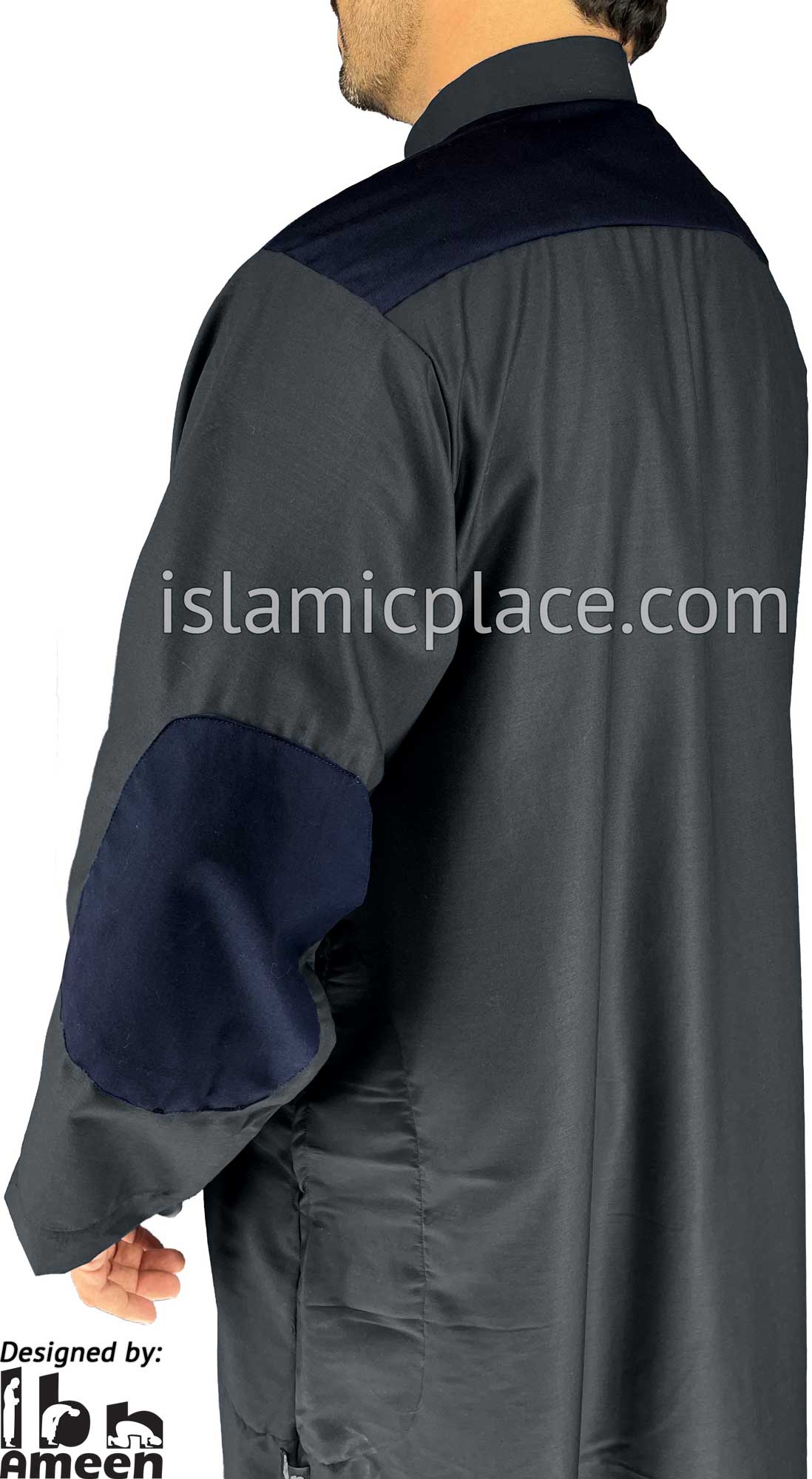 Charcoal Gray - Malik Style Men Thob by Ibn Ameen