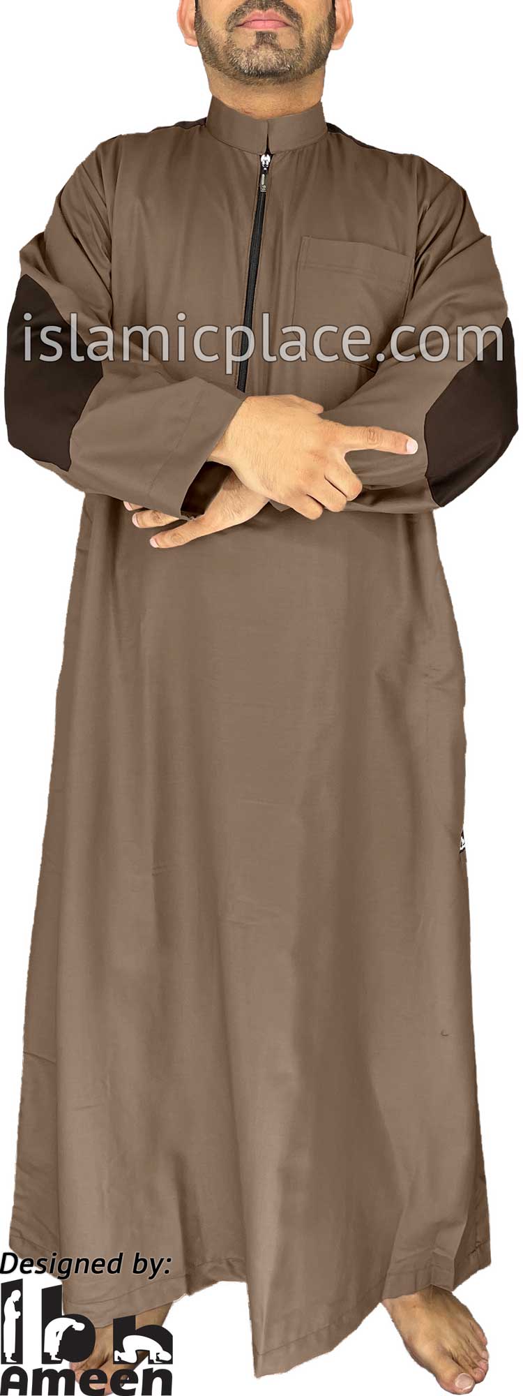 Latte Brown - Malik Style Men Thob by Ibn Ameen