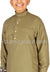 Dark Khaki - Boy's Saudi Ad-Daffah Plain Kameez by Ibn Ameen