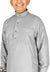 Silver Gray - Boy's Saudi Ad-Daffah Plain Kameez by Ibn Ameen