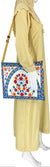 Royal Blue - Floral Mihrab Design Prayer Rug with Matching Zipper Carrying Bag