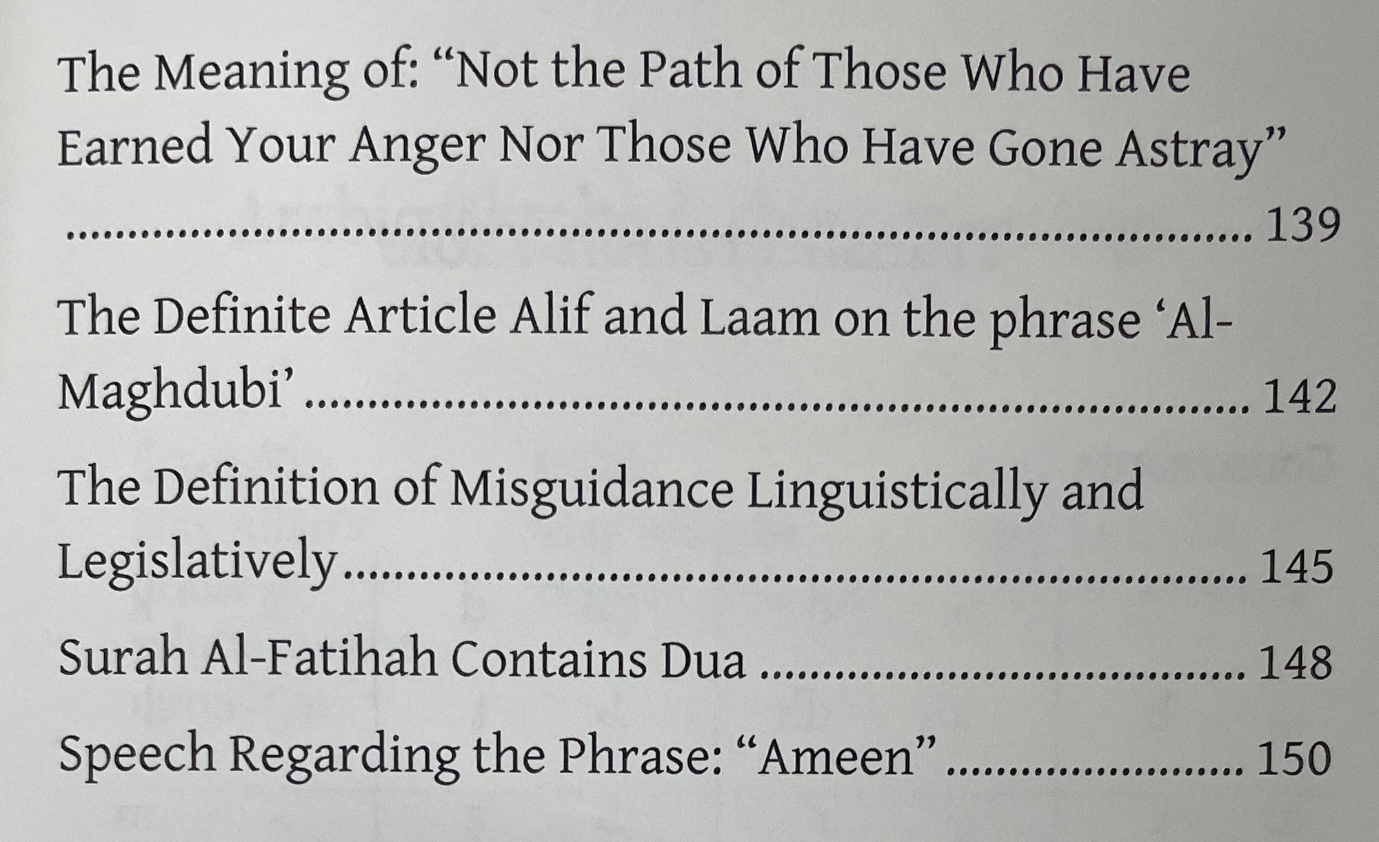 Explanation of & Contemplation Upon Al-Fatihah The Mother of the Book & Integral Aspect of the Prayer