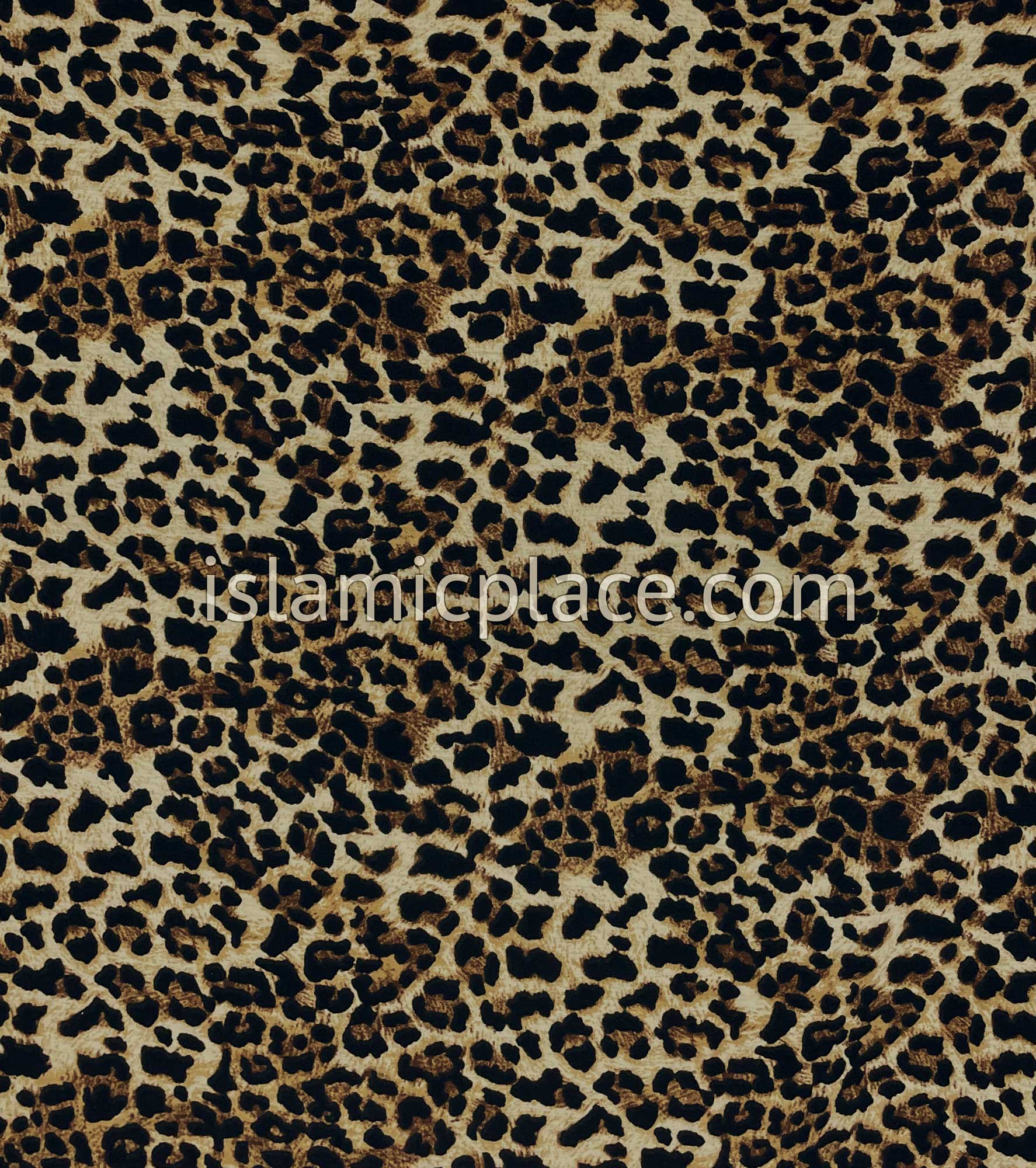 Black and Brown Animal Print on Tan Base - Print Jersey Shayla Long Rectangle Hijab 30"x70"