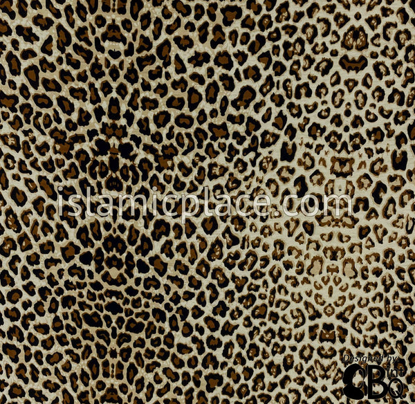 Dark Brown, Pumpkin and Tan Leopard Print - Print Jersey Shayla Long R ...