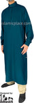 Dark Teal - Aziz Style Men Saudi Thob by Ibn Ameen