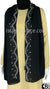 Black with Silver Stones in Design 120 - Georgette Chiffon Shayla Long Rectangle Hijab 30"x70"