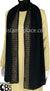 Black with Golden Stones in Design 29 - Georgette Chiffon Shayla Long Rectangle Hijab 30"x70"