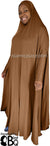 Hazelnut - Plain Overhead Abaya with Cuffs