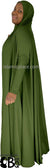 Fresh Olive - Plain Overhead Abaya with Cuffs