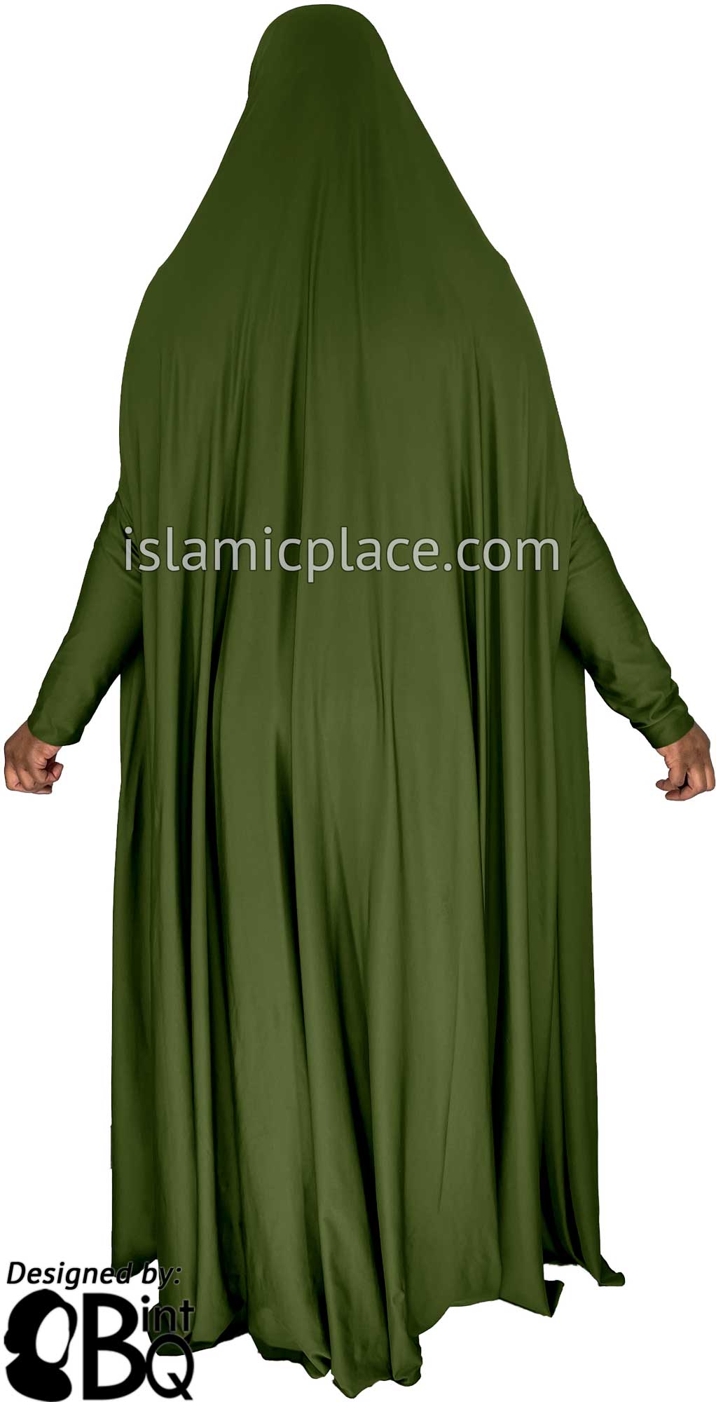 Fresh Olive - Plain Overhead Abaya with Cuffs