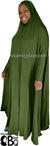 Fresh Olive - Plain Overhead Abaya with Cuffs