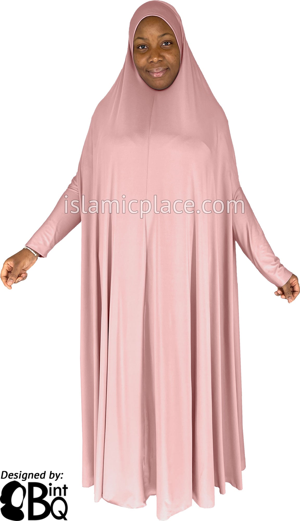 Nude - Plain Overhead Abaya with Cuffs