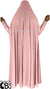 Nude - Plain Overhead Abaya with Cuffs