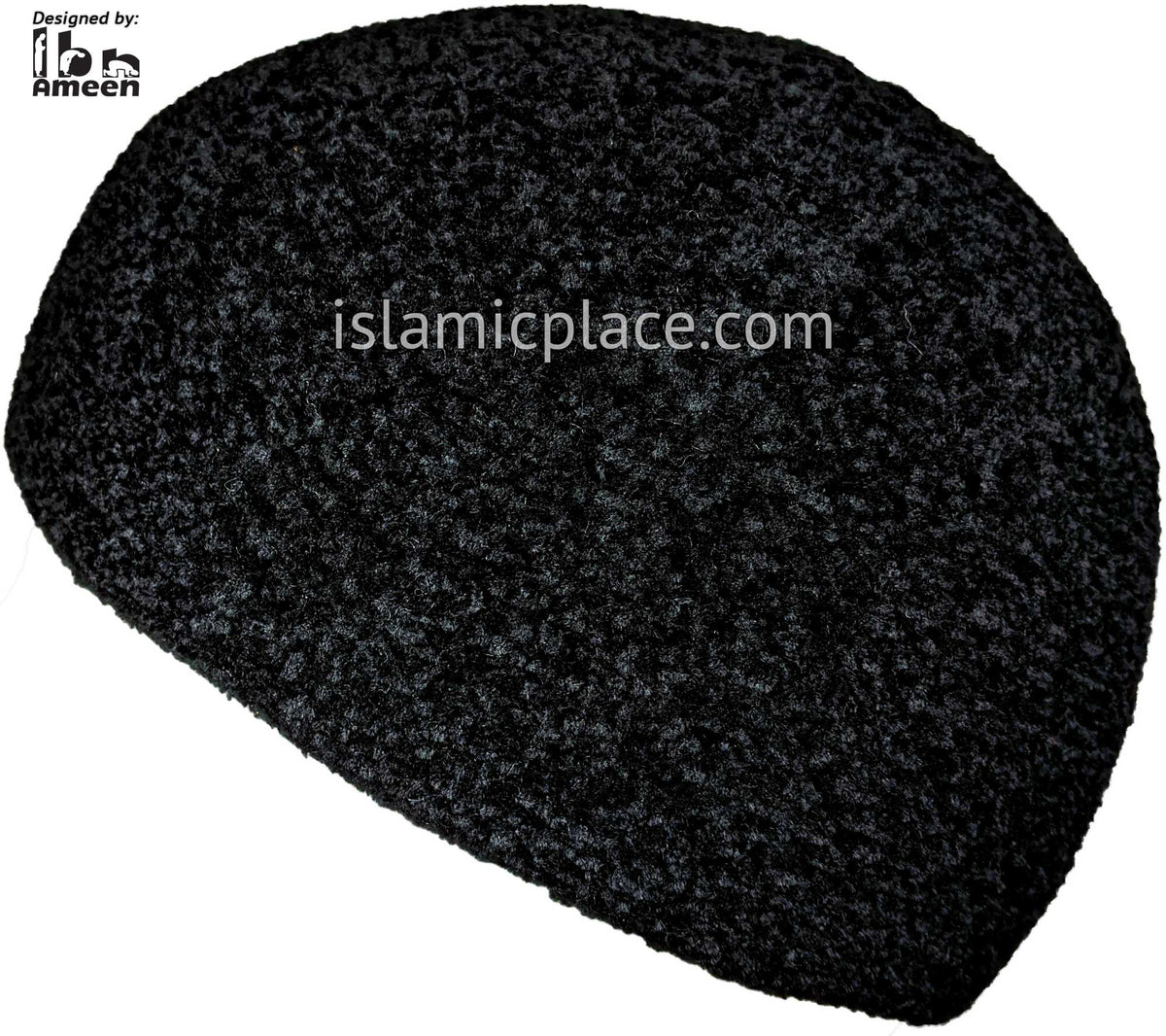 Black - Warm Chenille Knitted Bilal Designer Kufi