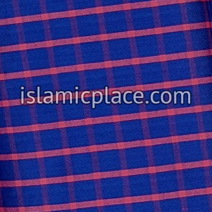 Royal Blue and Blush Berry Pink - Plaid Design Men Lungi Izar