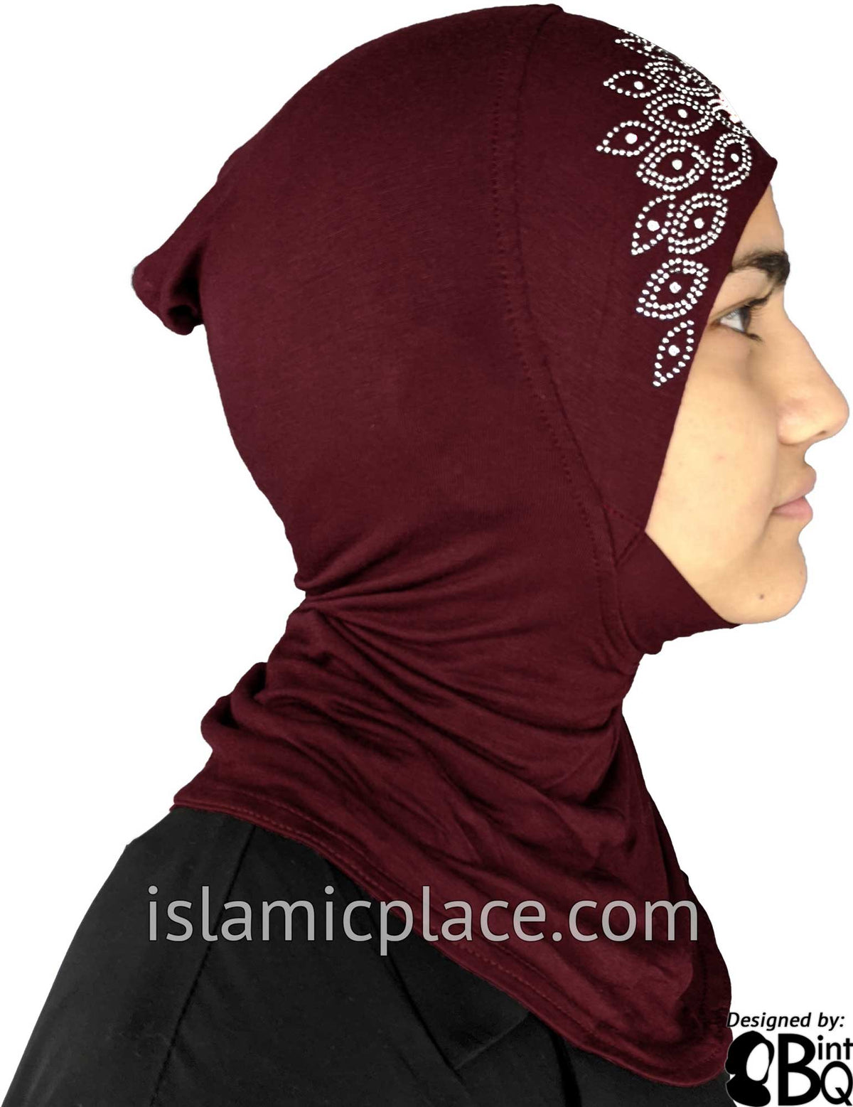 Burgundy - Ninja Underscarf with Rhinestones