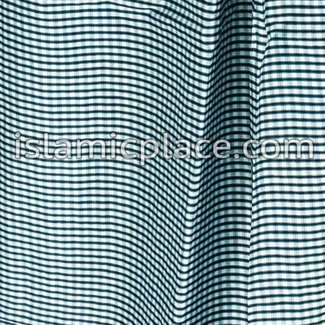 Teal, White and Black - Mini Plaid Design Men Lungi Izar