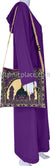 Purple - Traditional Masjid Design Prayer Rug with Matching Zipper Carrying Bag