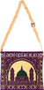 Purple - Traditional Masjid Design Prayer Rug with Matching Zipper Carrying Bag