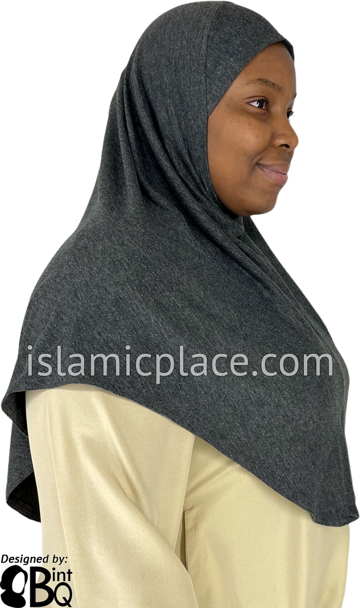 Heather Gray - Plain Adult (X-Large) Hijab Al-Amira (1-piece style)