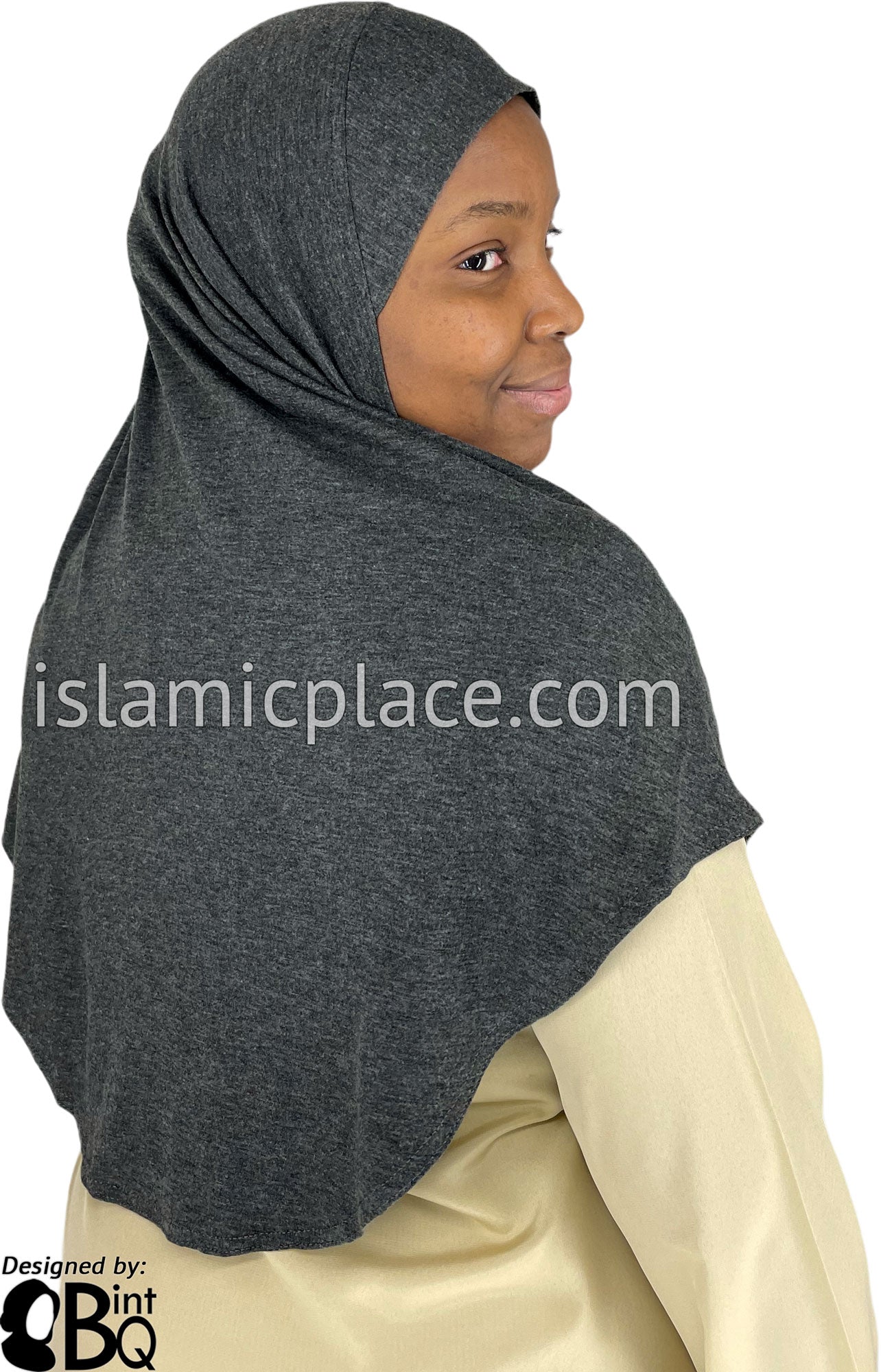 Heather Gray - Plain Adult (X-Large) Hijab Al-Amira (1-piece style)