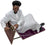 Plum - Back Rest Soft Padded Prayer Rug