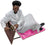 Pink - Back Rest Soft Padded Prayer Rug