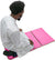 Pink - Back Rest Soft Padded Prayer Rug