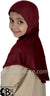 Burgundy - Plain Girl size (1-piece) Hijab Al-Amira