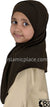 Brown - Plain Girl size (2-piece) Hijab Al-Amira