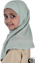 Light Gray Plain Girl size (2-piece) Hijab Al-Amira